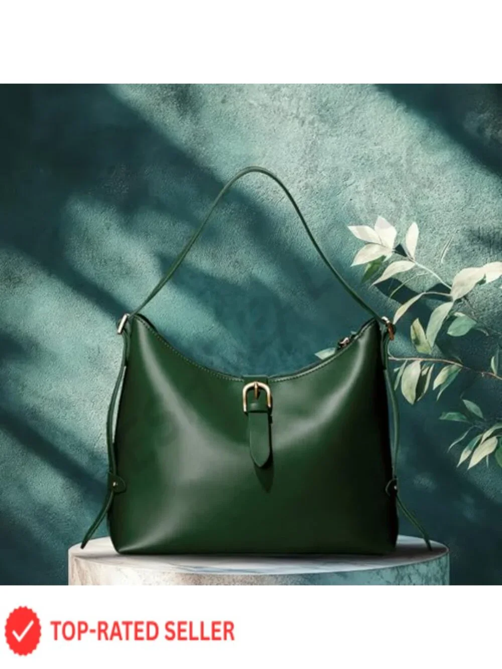 Vegan Leather Hobo Bag Medium Crossbody Shoulder Purse Handbag